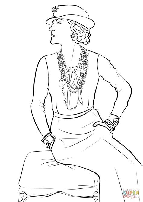 coco chanel coloring pages free.